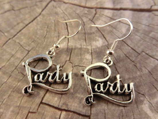 Party Ohrringe Vintage Optik Feiern Ausgehen Spass